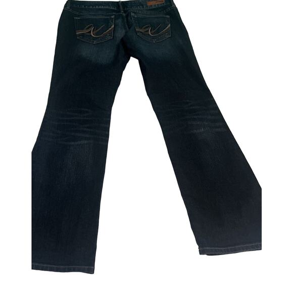 Express Jeans Womens 8p Barely Boot I Ultra Low rise I Zelda Style I Dark Wash - Picture 3 of 9